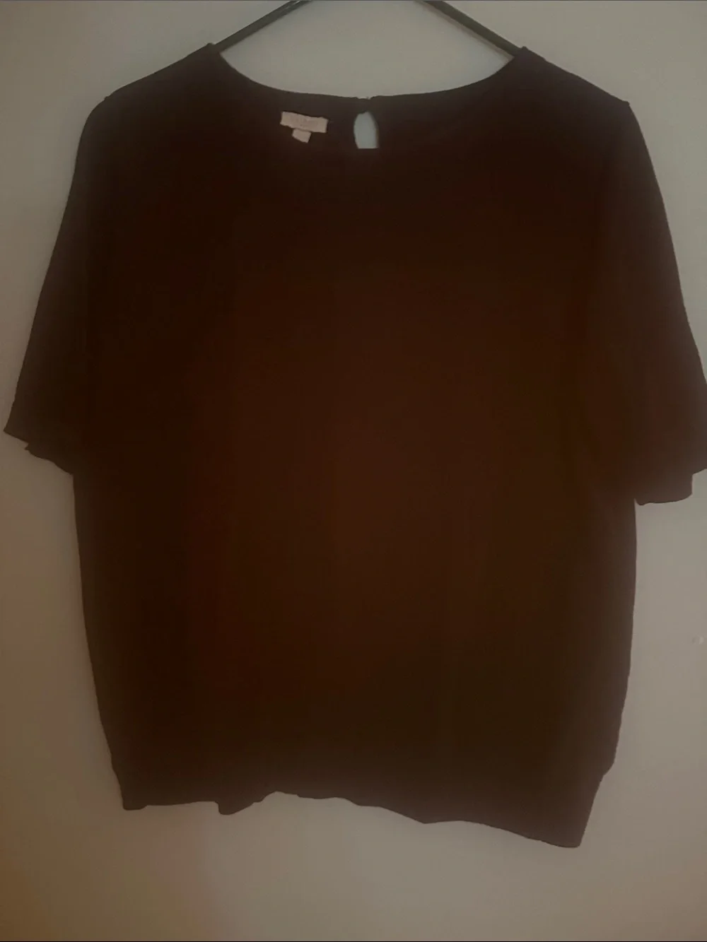 Talbots Black Crew Neck Short-Sleeve Sweater